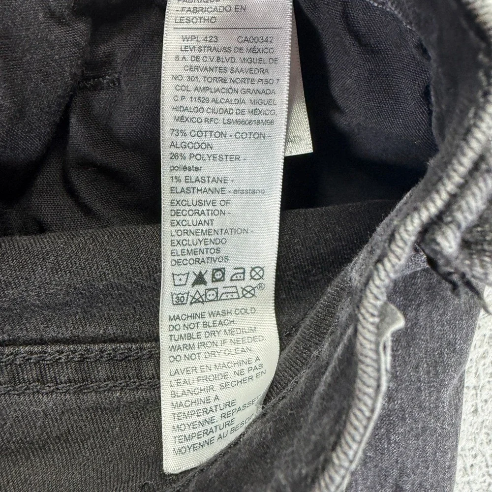 Signature By Levi's Jeans Men 34x30 Black Cotton Denim Straight Slim Fit Stretch
